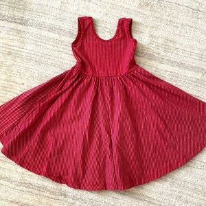 Alice + Ames tank ballet dress red pinstripe.